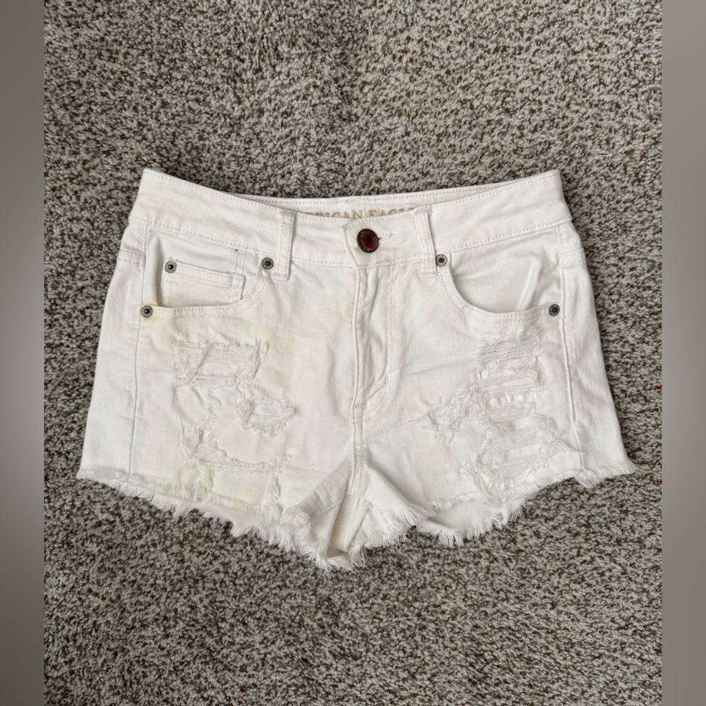American Eagle White Jean Shorts
